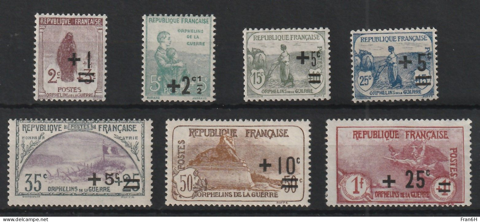 YT N° 162 à 168 - Neufs ** - MNH - Cote 190,00 € - Nuevos