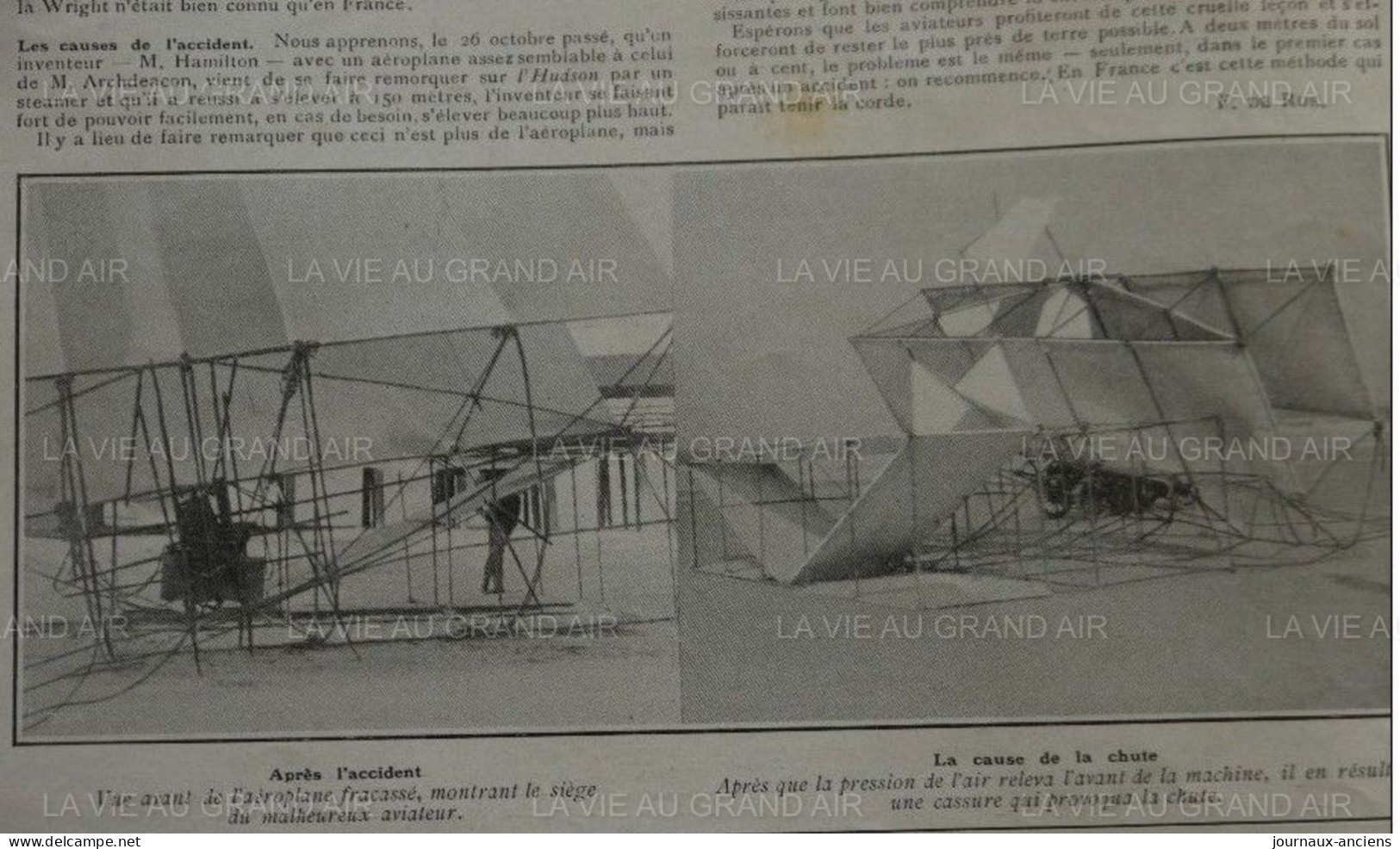 1906 AVIATION ( LES DEBUTS ) - LES VICTIMES DE L'AVIATION - L'AVIATEUR AMERICAIN LUDLOW - LA VIE AU GRAND AIR - 1900 - 1949