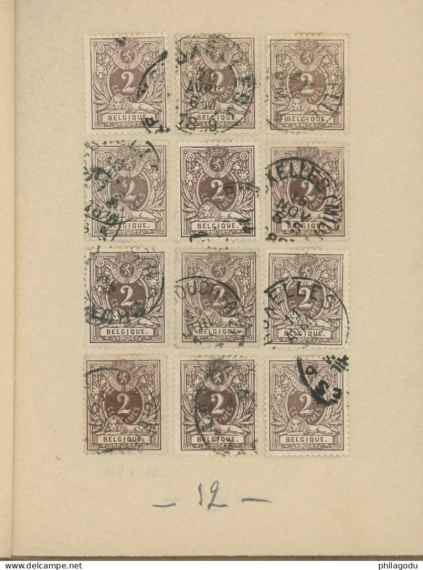 Joli Lot Du 2c Brun. (Sc.29)  ±140 Timbres - 1869-1888 Lion Couché