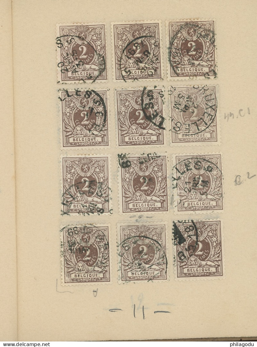 Joli Lot Du 2c Brun. (Sc.29)  ±140 Timbres - 1869-1888 León Acostado