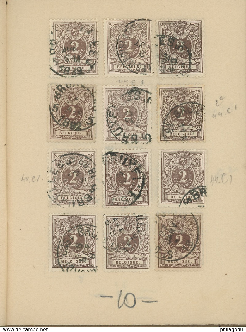 Joli Lot Du 2c Brun. (Sc.29)  ±140 Timbres - 1869-1888 León Acostado