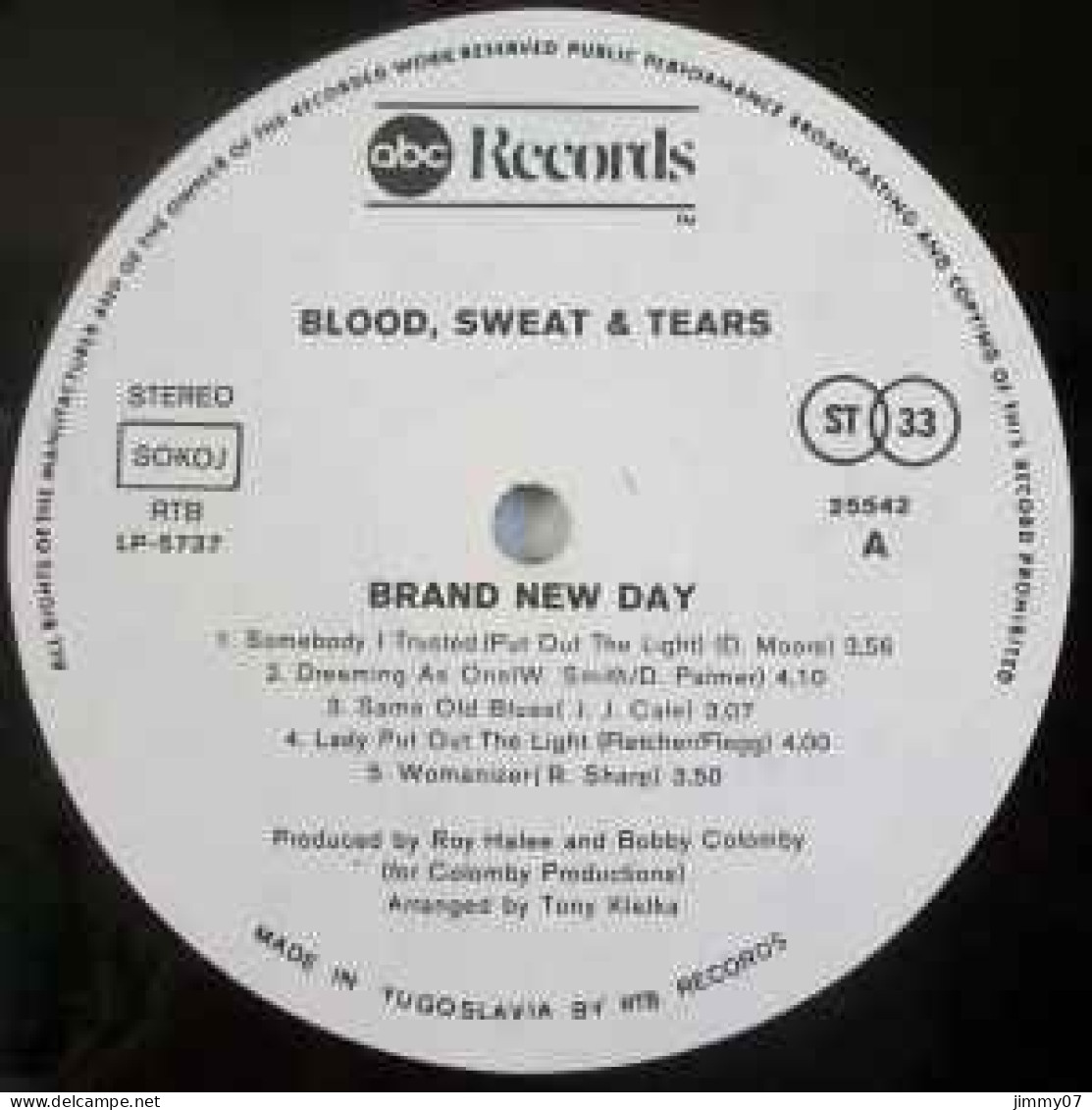 Blood Sweat And Tears Featuring David Clayton-Thomas - Brand New Day (LP, Album) - Disco, Pop