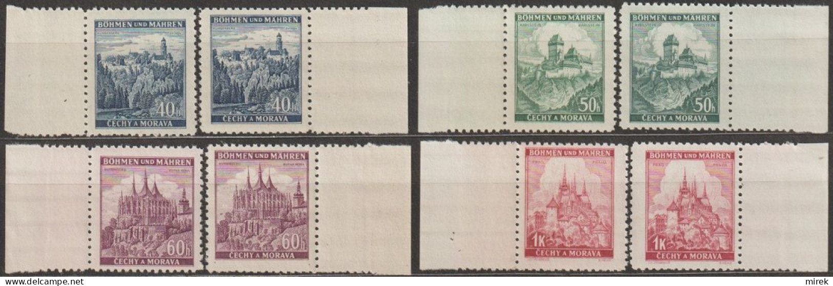 008/ Pof. 28-31, Border Stamps - Unused Stamps