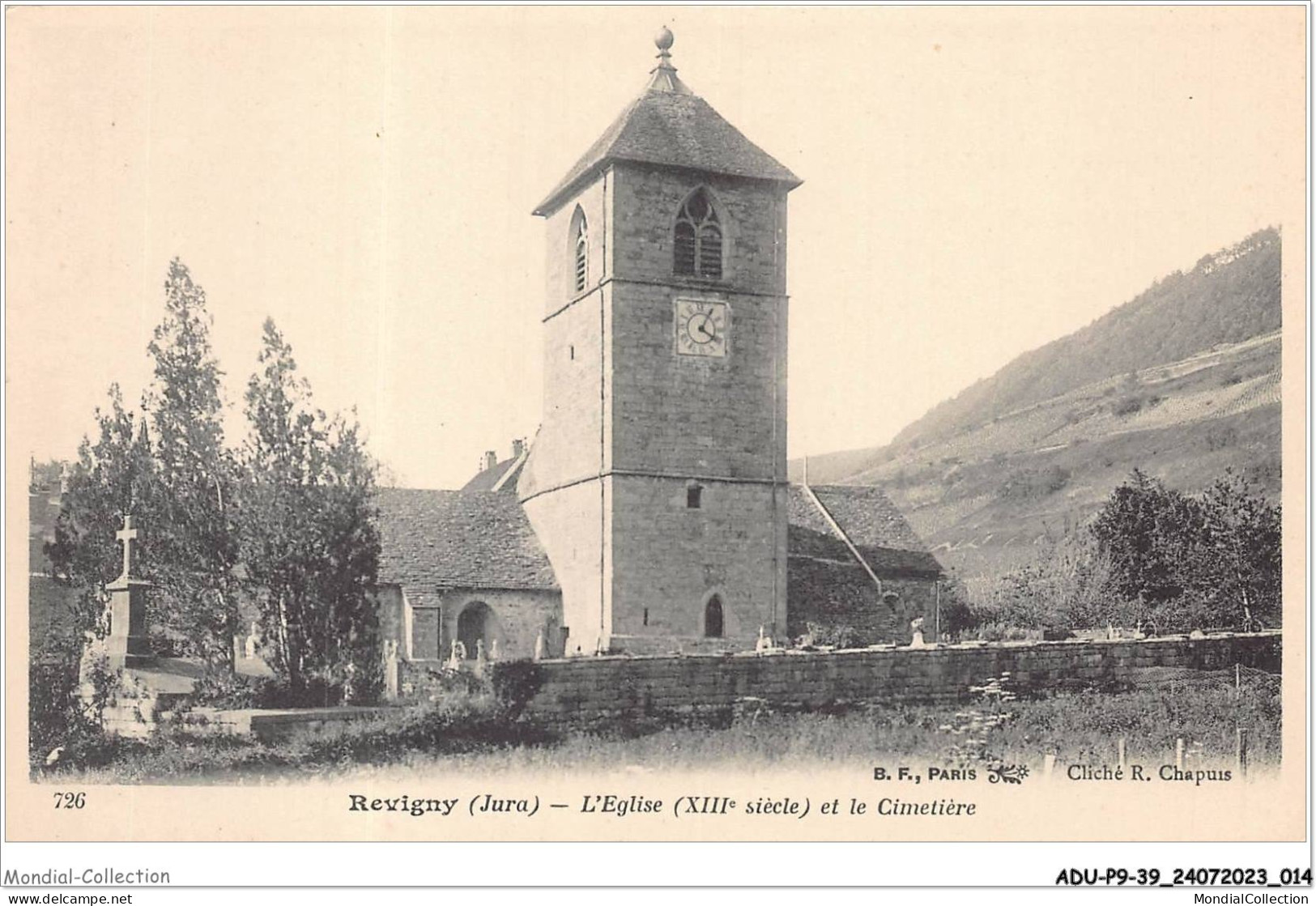 ADUP9-39-0724 - REVIGNY - L'église XIIIè Siècle Et Le Cimétière  - Lons Le Saunier