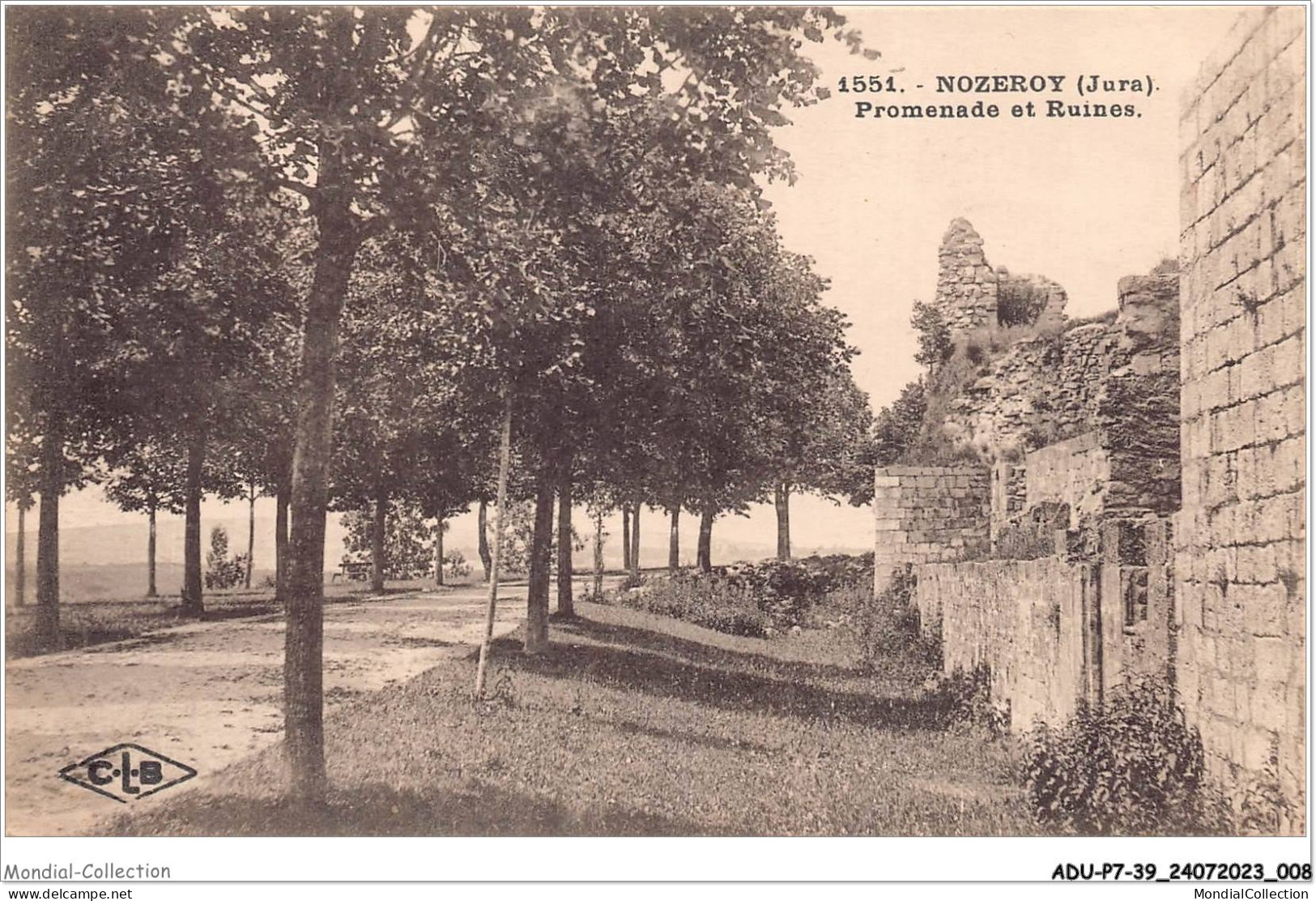 ADUP7-39-0543 - NOZEROY - Promenade Et Ruines  - Lons Le Saunier