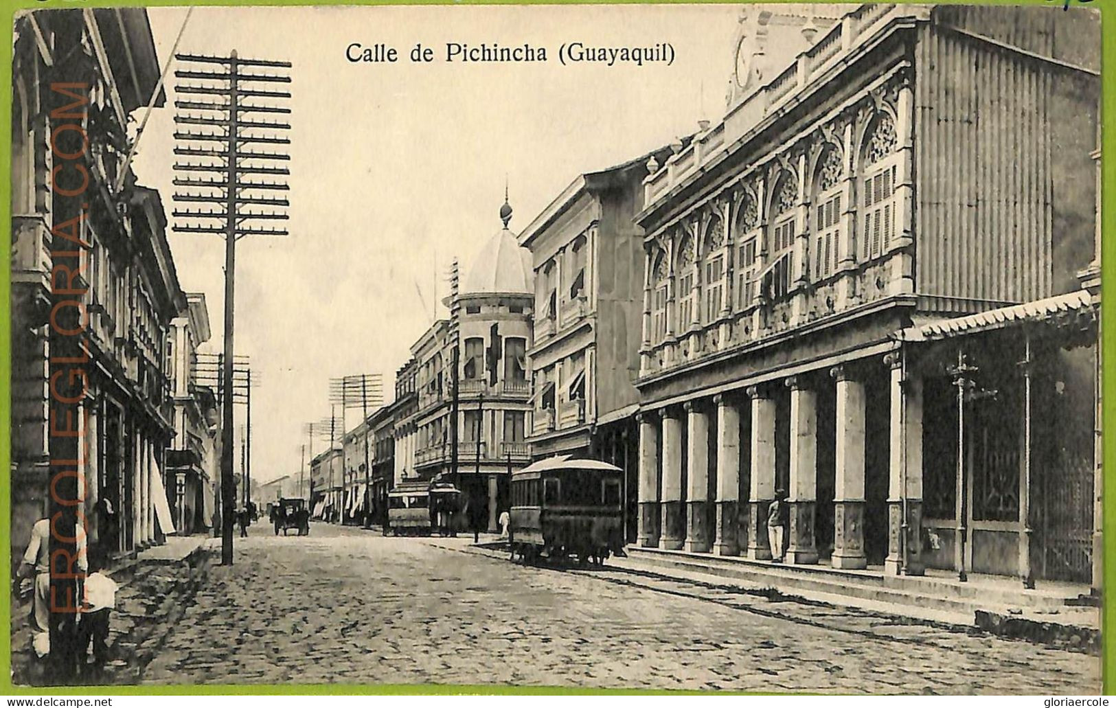 Af2377 - ECUADOR - Vintage Postcard -  Guayaquil - Calle De Pichincha - Ecuador