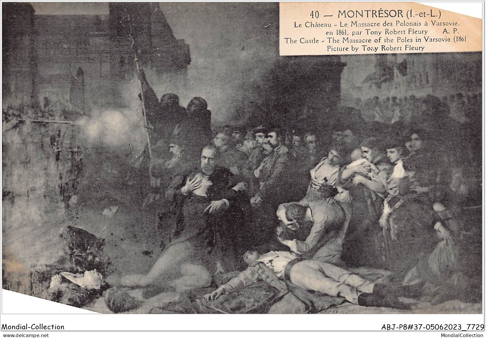 ABJP8-37-0678 - MONTRESOR - Le Chateau - Le Massacre Des Polonais A Varsovie - Montrésor