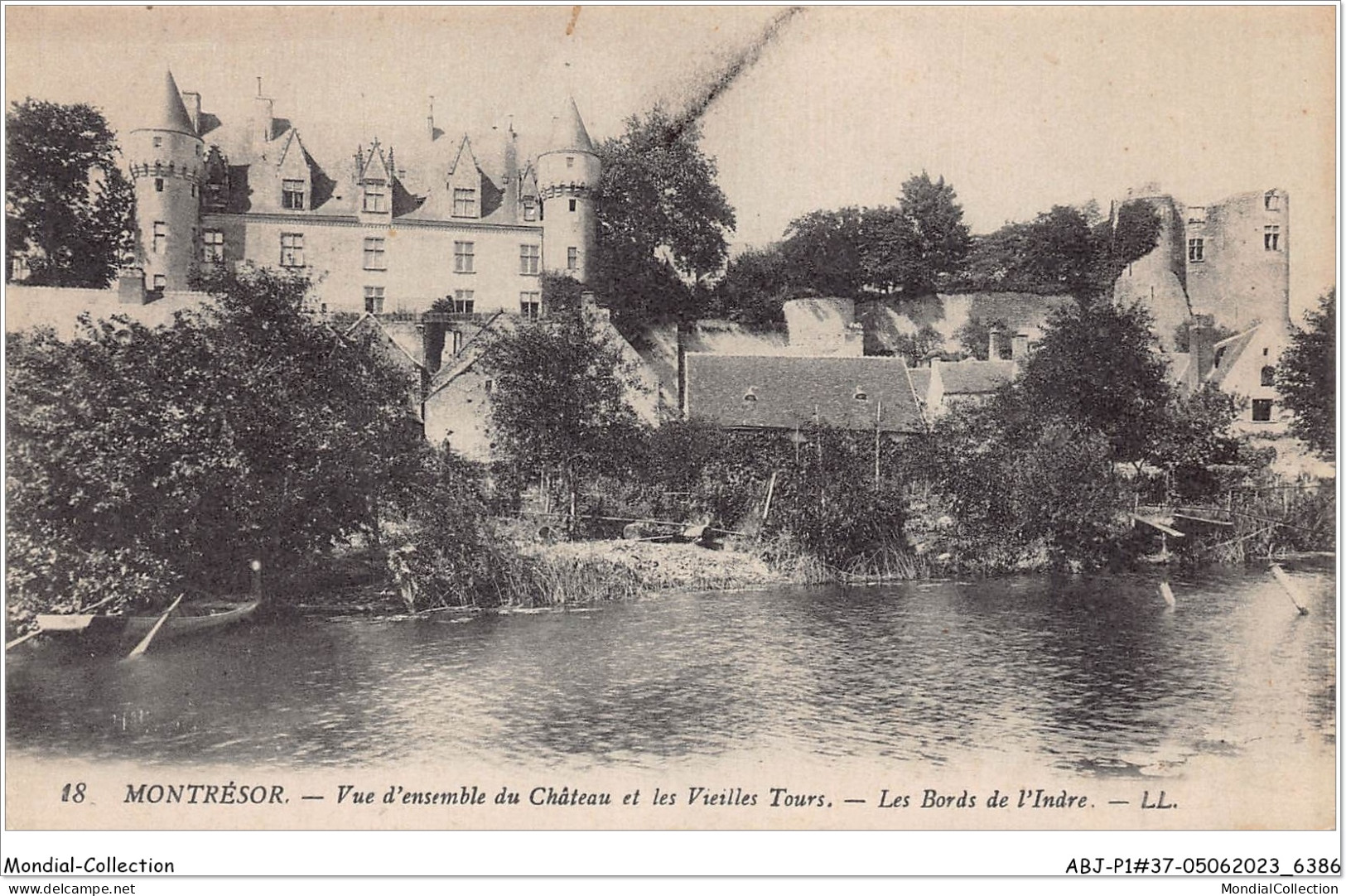 ABJP1-37-0008 - MONTRESOR - Vue D'ensemble Du Chateau Et Les Vieilles TOURS - Les Bords De L'indre - Montrésor