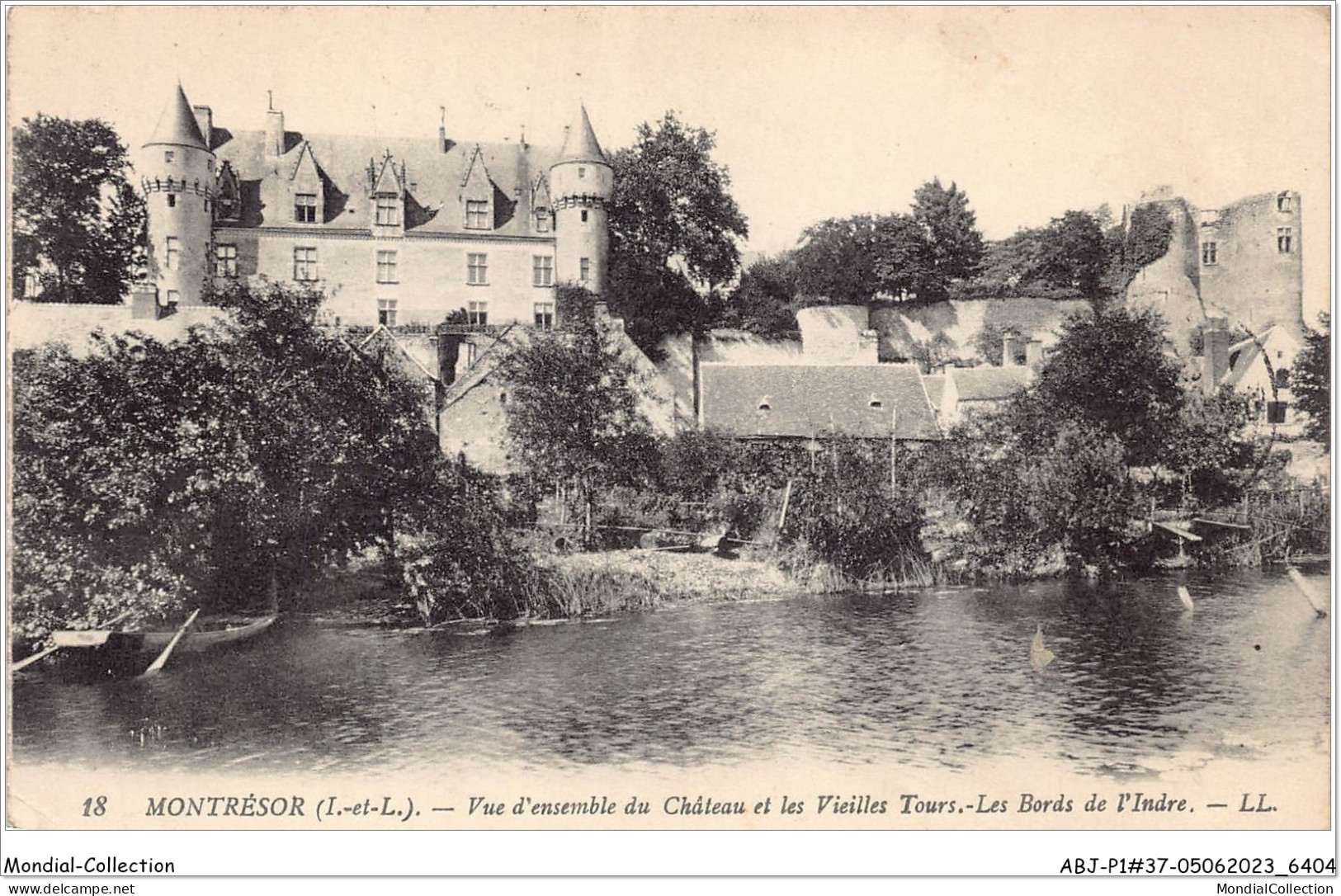 ABJP1-37-0017 - Environs De MONTRESOR - Vue D'ensemble Du Chateau Et Les Vieilles Tour - Les Bords De L'indre - Montrésor