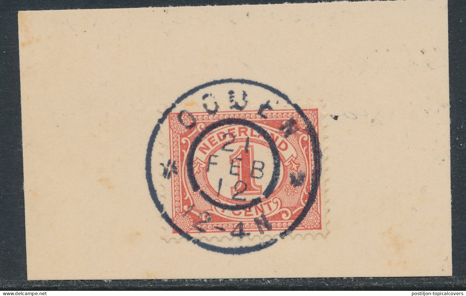 Grootrondstempel Ooijen 1912 - Postal History