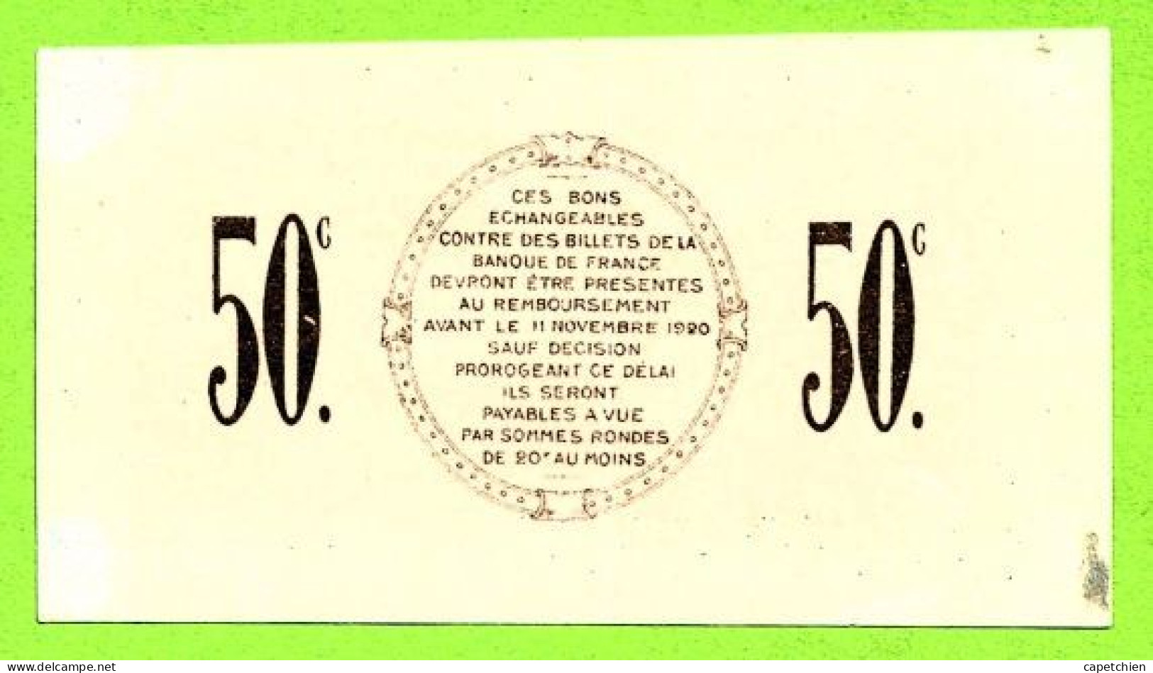 FRANCE / CHAMBRE De COMMERCE De SAINT DIZIER / 50 CENT./ 17 AVRIL 1916 / N° 694,076 - Camera Di Commercio