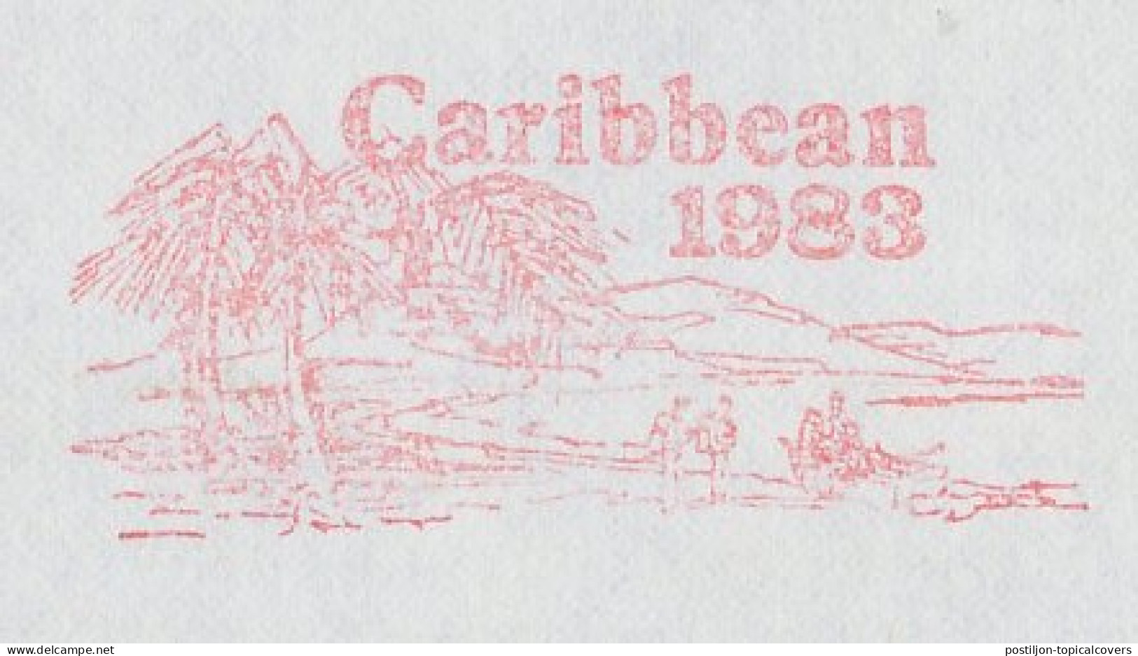 Meter Cover Netherlands 1983 Caribbean - Palm Tree  - Arbres