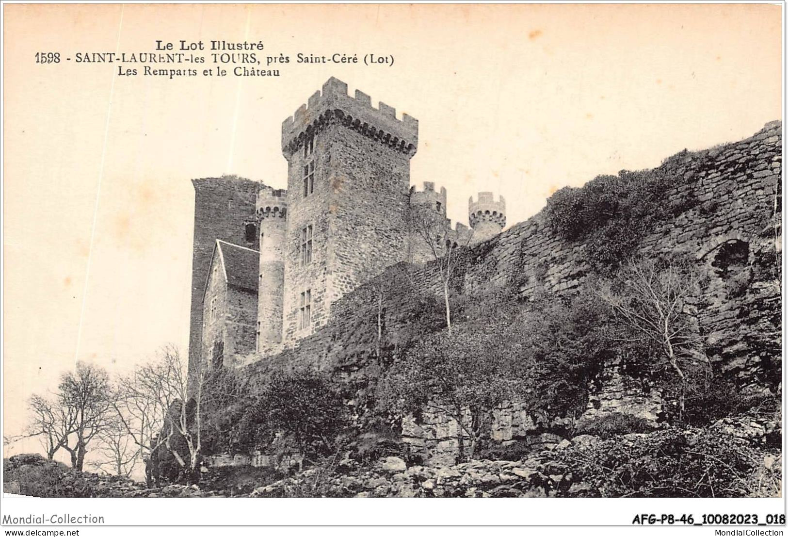 AFGP8-46-0657 - SAINT-LAURENT-LES-TOURS - Près SAINT-CERE - Les Remparts Et Le Château  - Saint-Céré