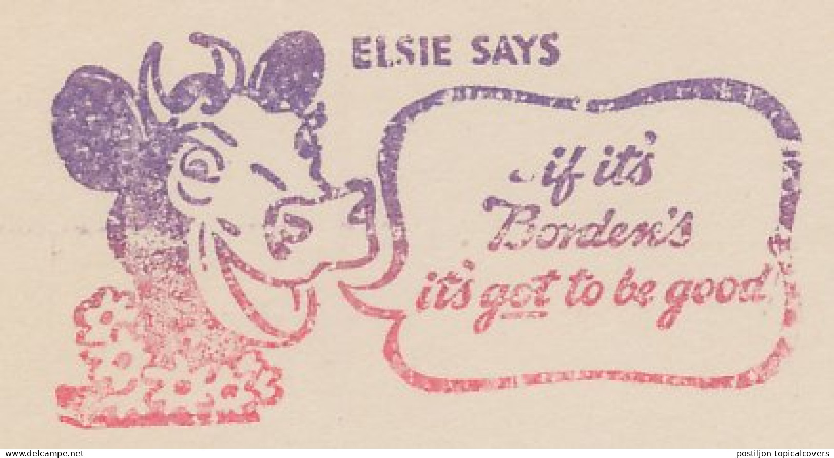 Meter Cut USA 1941 Cow - Elsie - Borden - Levensmiddelen