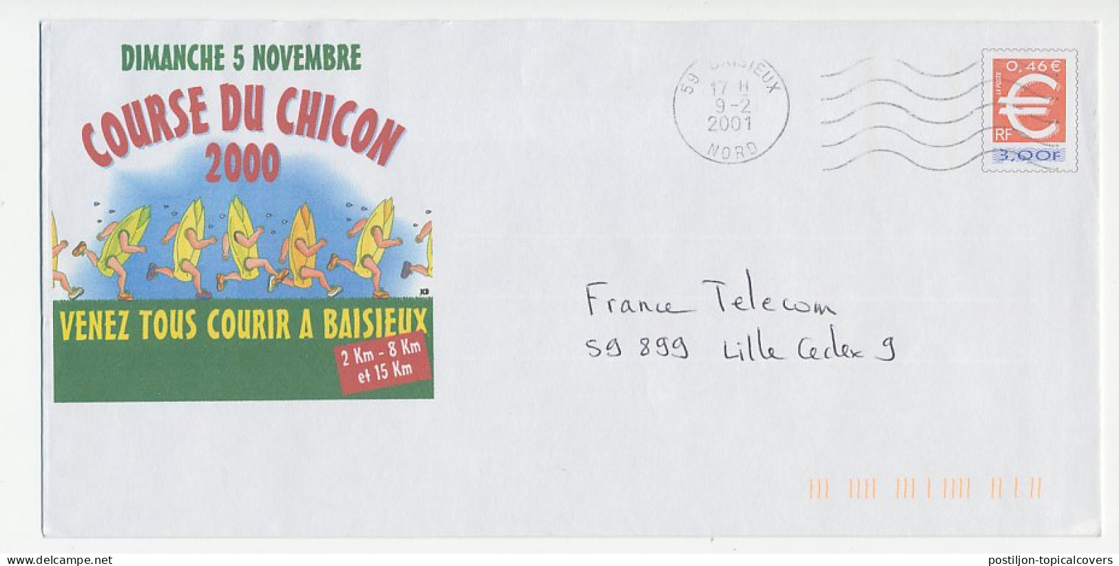Postal Stationery / PAP France 2001 Chicory Race - Vegetazione