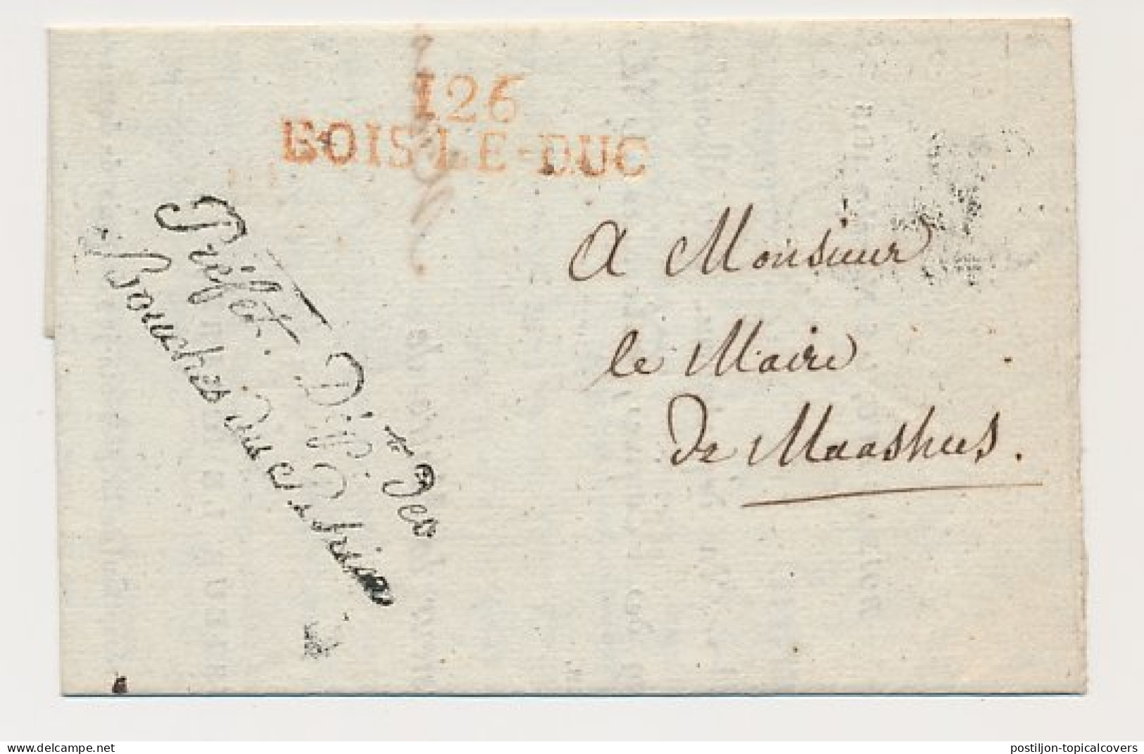 126 BOIS LE DUC - Maashees 1813 - Drukwerk - ...-1852 Voorlopers