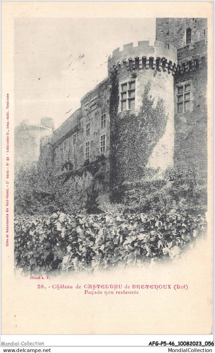AFGP5-46-0411 - Château De CASTELNAU De BRETENOUX - Façade Non Restaurée  - Bretenoux