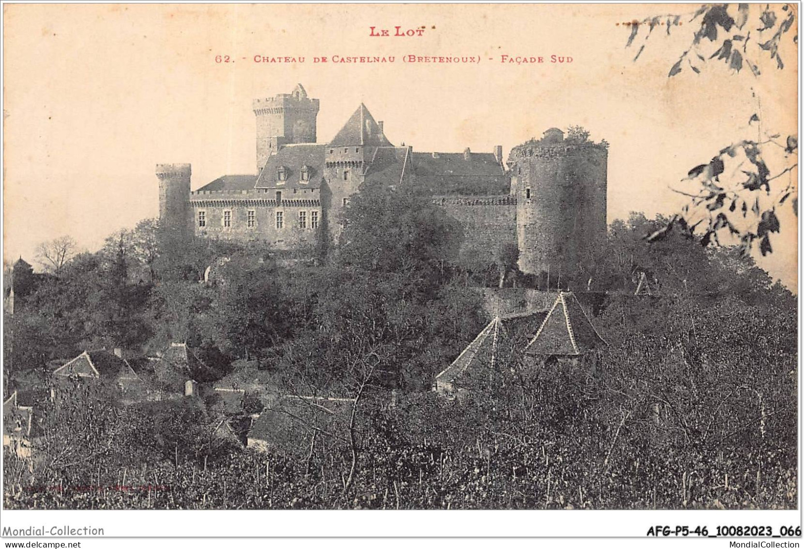 AFGP5-46-0416 - Château De CASTELNAU - BRETENOUX - Façade Sud  - Bretenoux