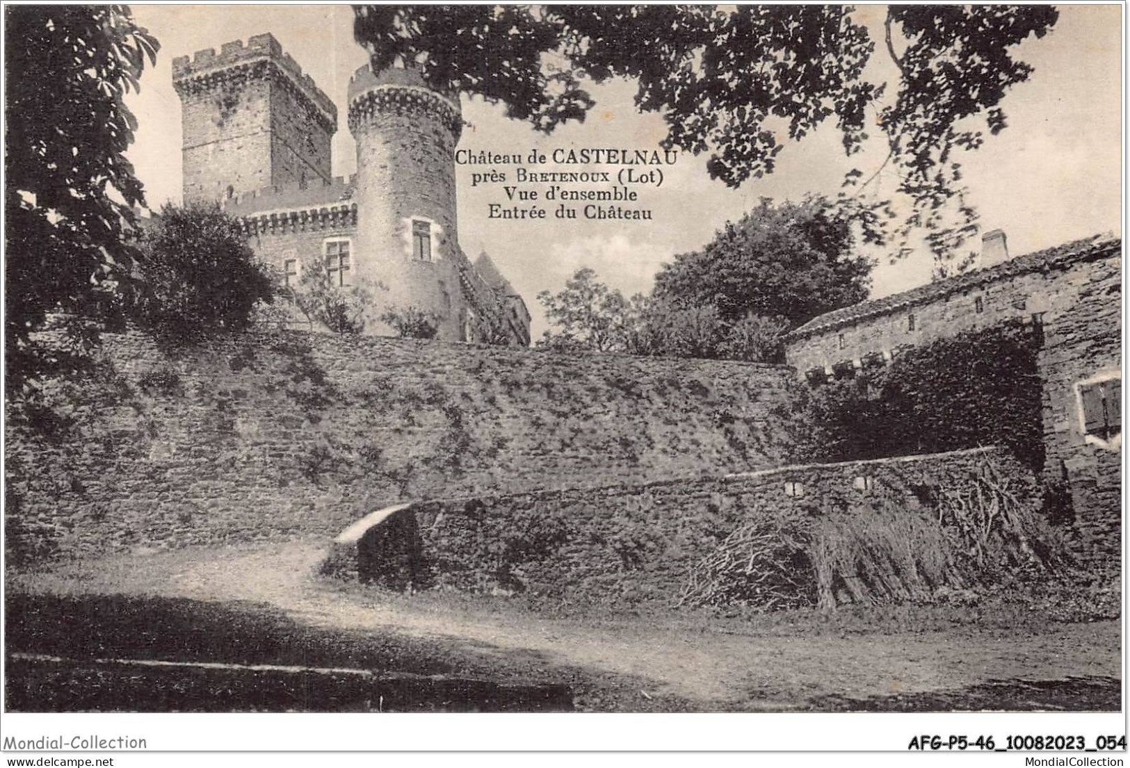 AFGP5-46-0410 - Château De CASTELNAU - Près BRETENOUX - Vue D'ensemble Entrée Du Château  - Bretenoux