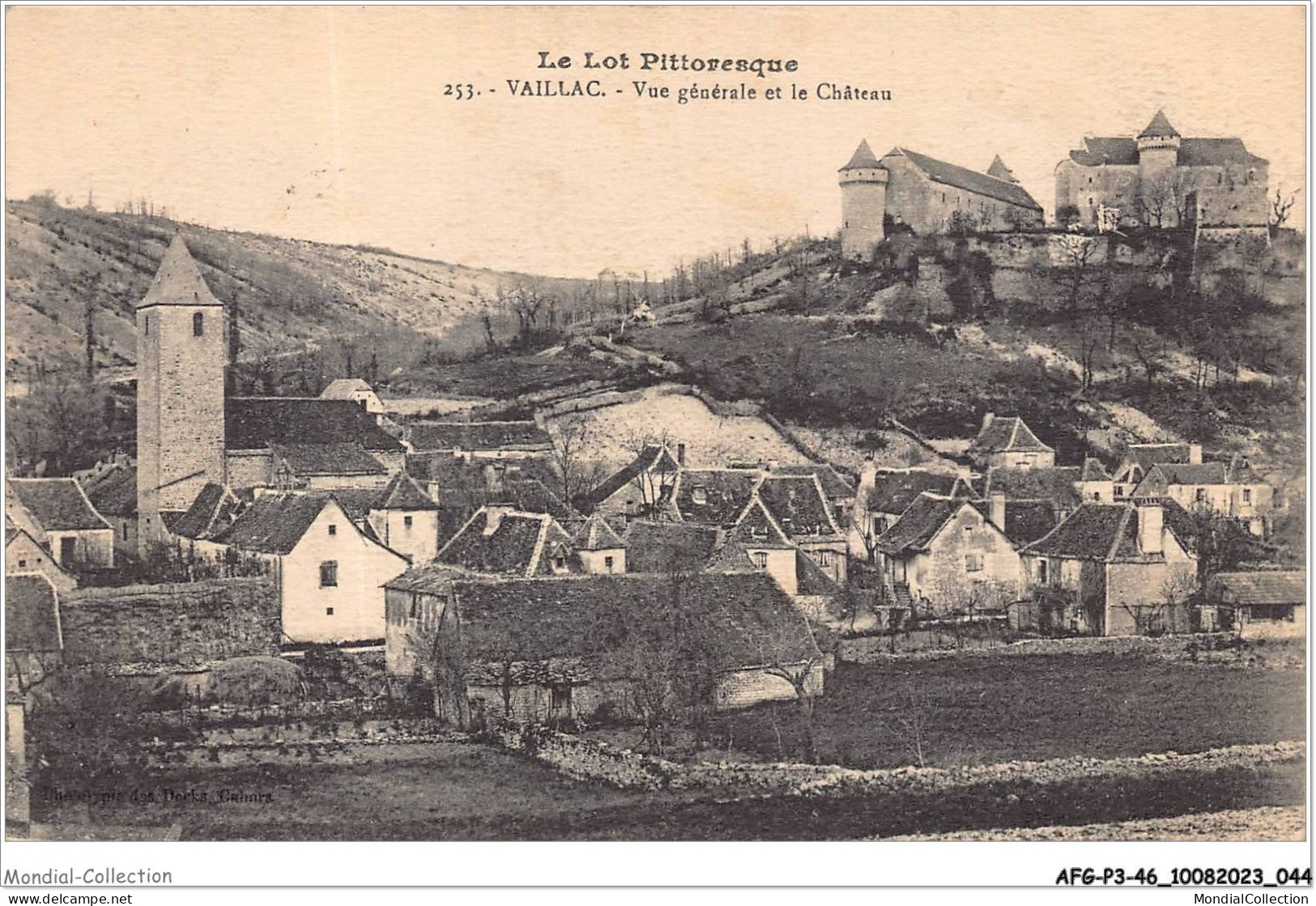 AFGP3-46-0203 - VAILLAC - Vue Générale Et Le Château  - Gourdon