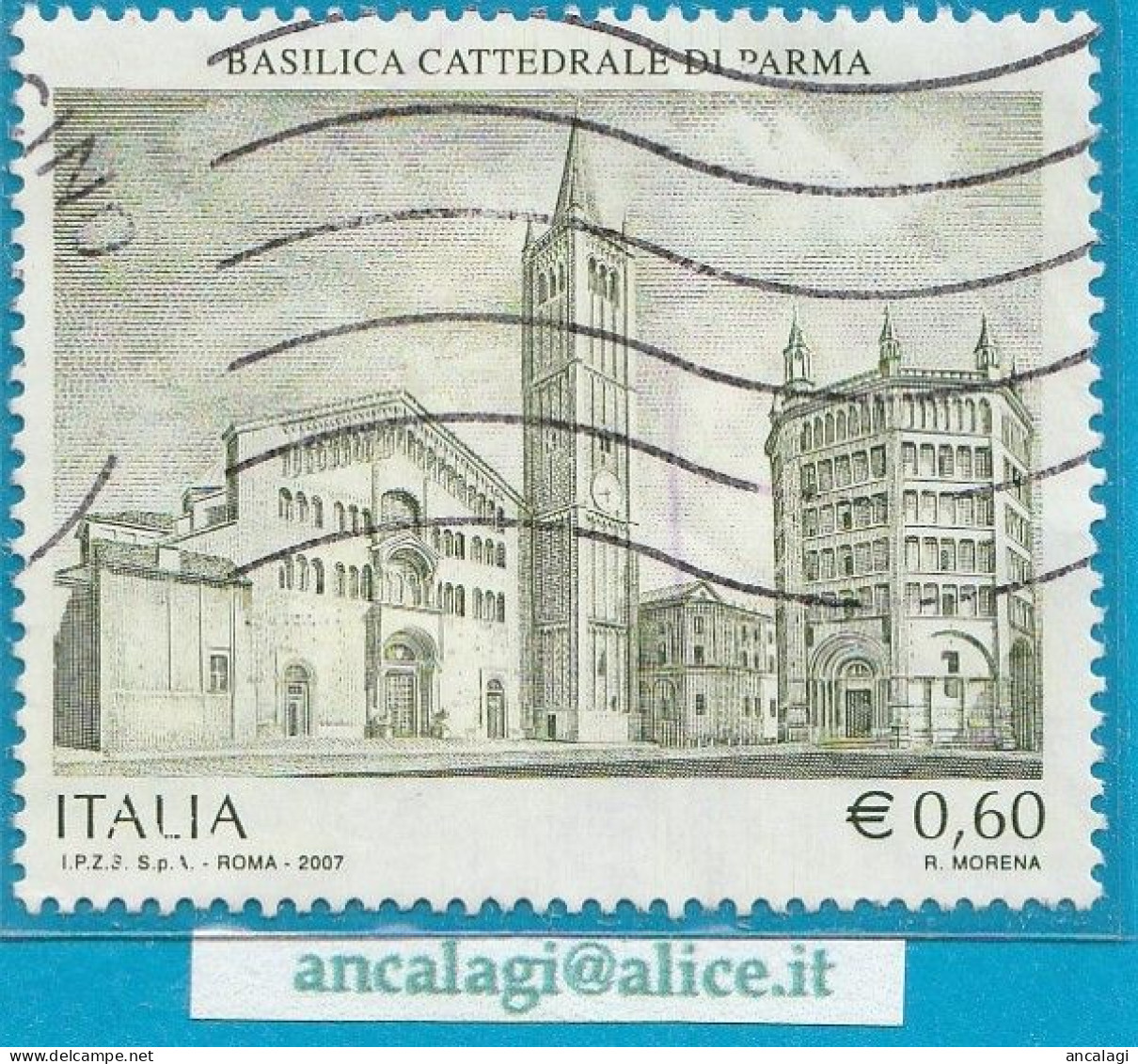 USATI ITALIA 2007 - Ref.1038A "BASILICA DI PARMA" 1 Val. - - 2001-10: Usati