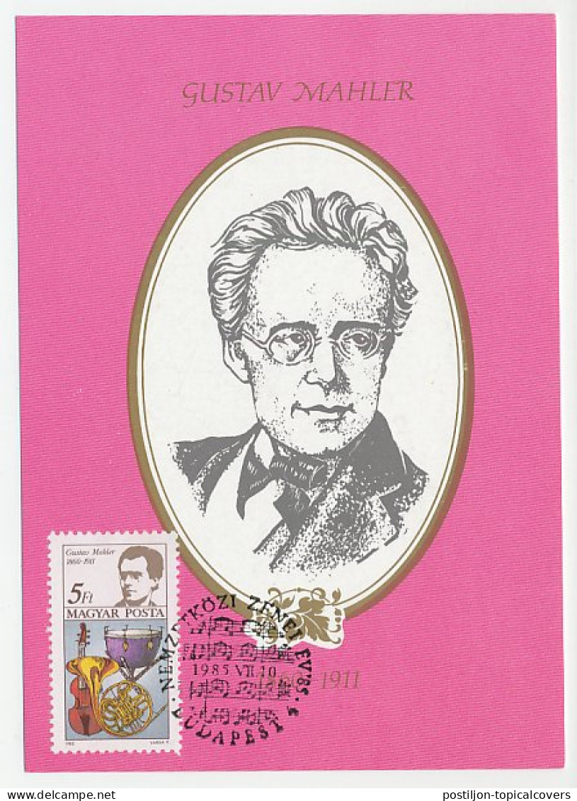 Maximum Card Hungary 1985 Gustav Mahler - Composer - Music