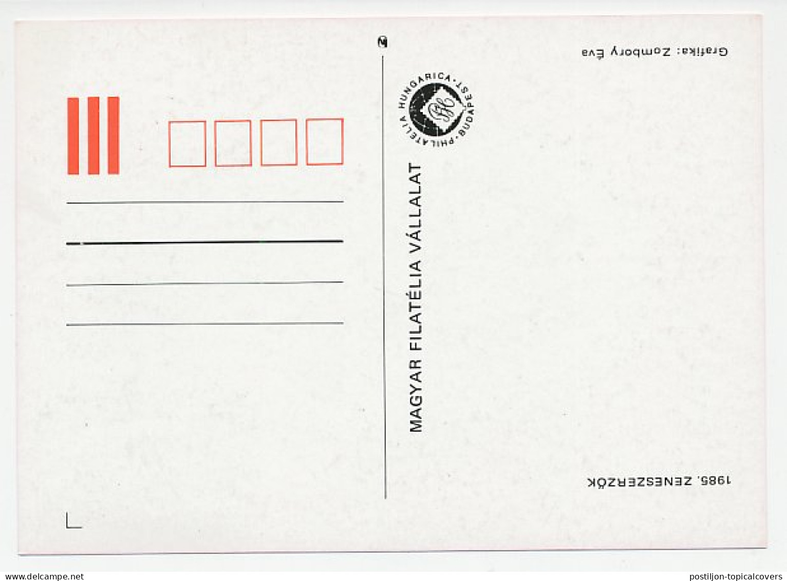 Maximum Card Hungary 1985 Gustav Mahler - Composer - Música