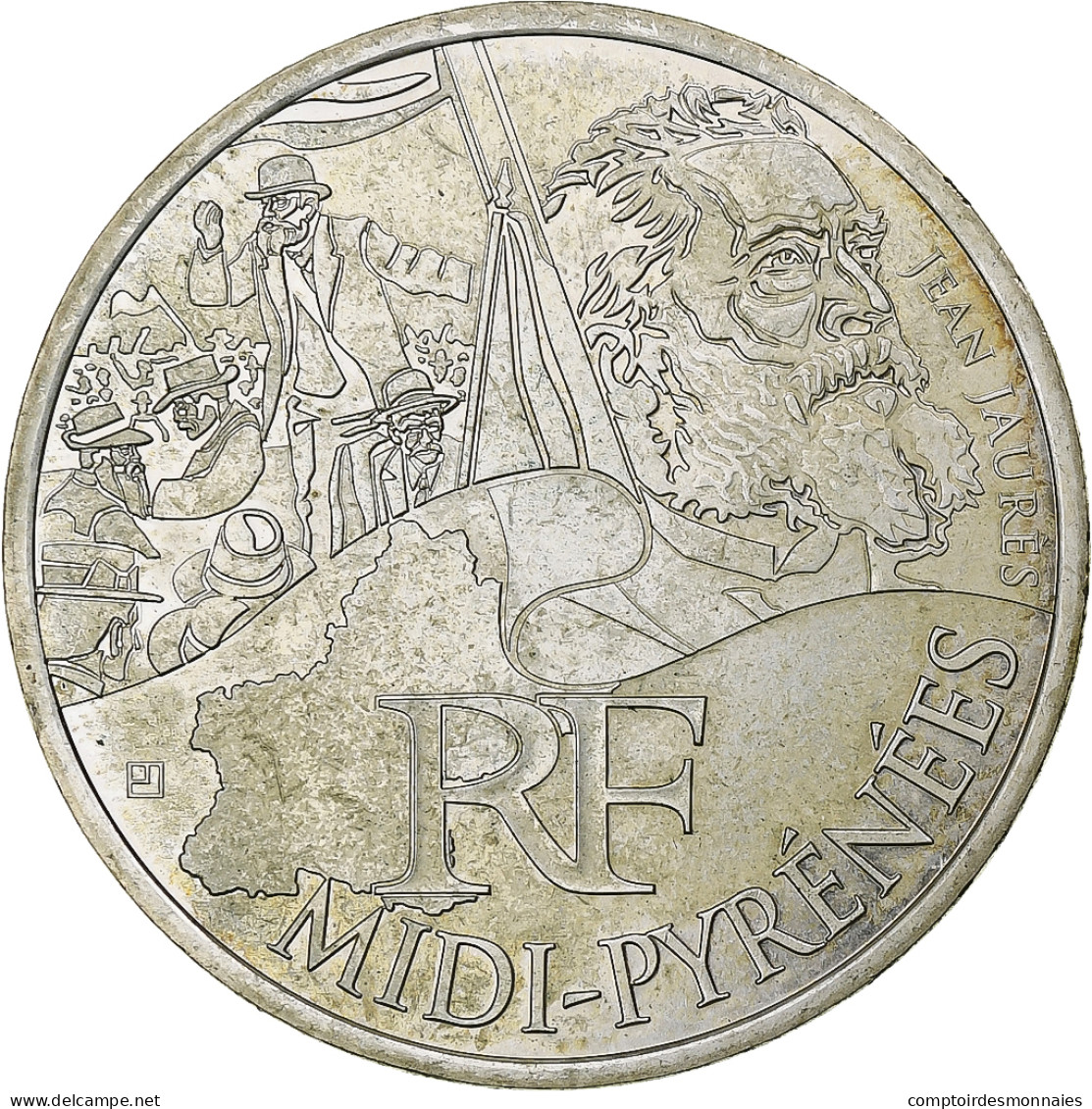 France, 10 Euro, Midi-Pyrénées, 2012, Monnaie De Paris, Argent, TTB+, KM:1887 - France