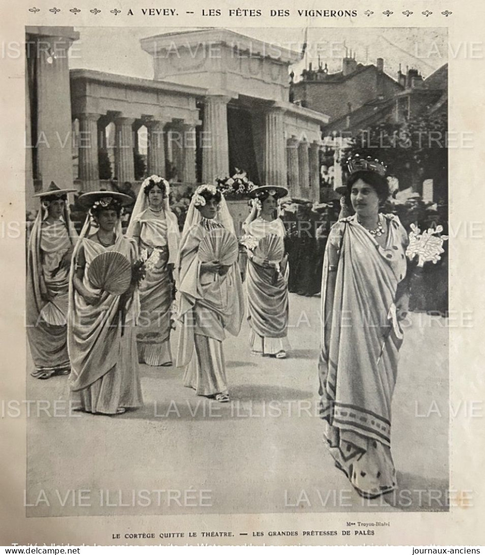 1905 SUISSE - VEVEY - LES FETES DES VIGNERONS - LA VIE ILLUSTRÉE - 1900 - 1949