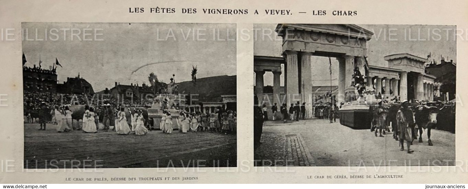 1905 SUISSE - VEVEY - LES FETES DES VIGNERONS - LA VIE ILLUSTRÉE