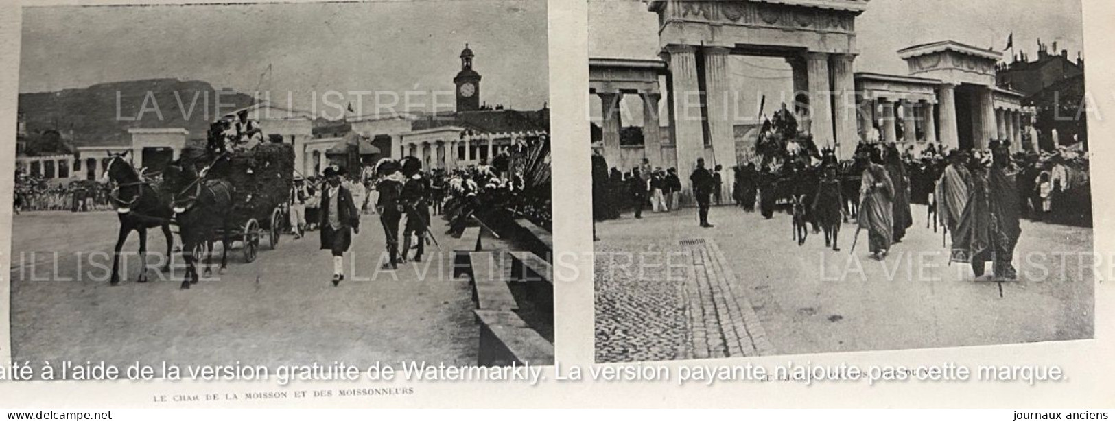 1905 SUISSE - VEVEY - LES FETES DES VIGNERONS - LA VIE ILLUSTRÉE