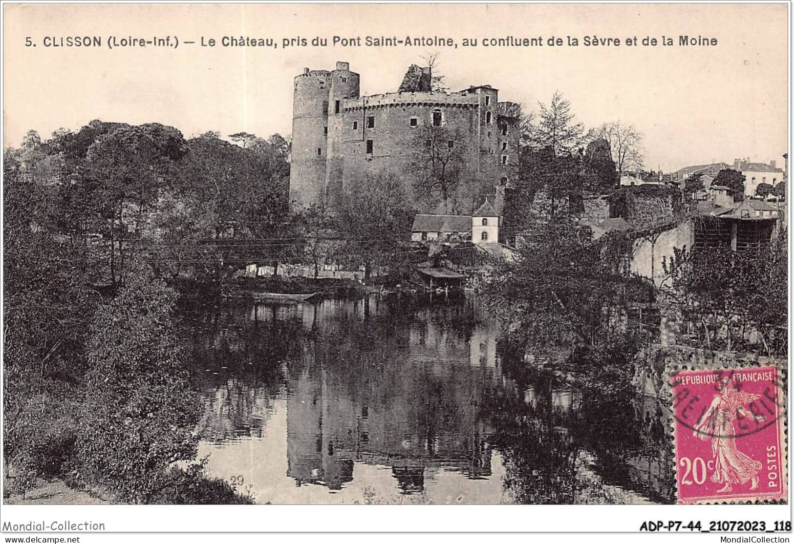 ADPP7-44-0622 - CLISSON - Le Château - Pris Du Pont Saint-antoine  - Clisson