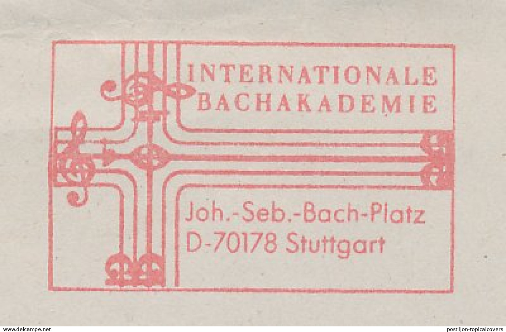 Meter Cut Germany 1996 International Bach Academy - Composer - Music