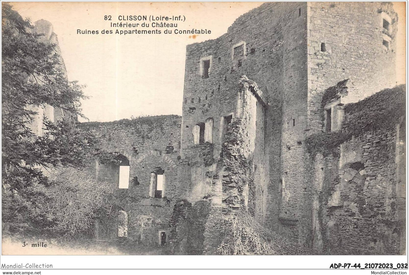 ADPP7-44-0579 - CLISSON - Intérieur Du Château - Ruines Des Appartements Du Connétable - Clisson