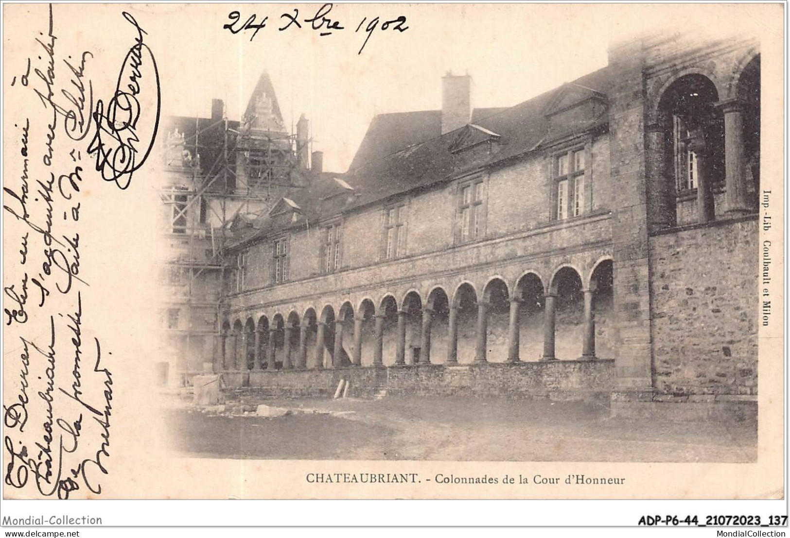 ADPP6-44-0539 - CHATEAUBRIANT - Colonnades De La Cour D'honneur - Châteaubriant