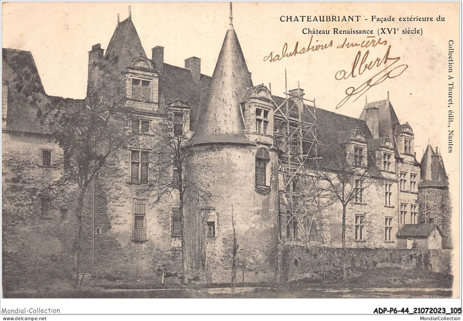 ADPP6-44-0523 - CHATEAUBRIANT - Façade Extérieure Du Château Renaissance - Châteaubriant