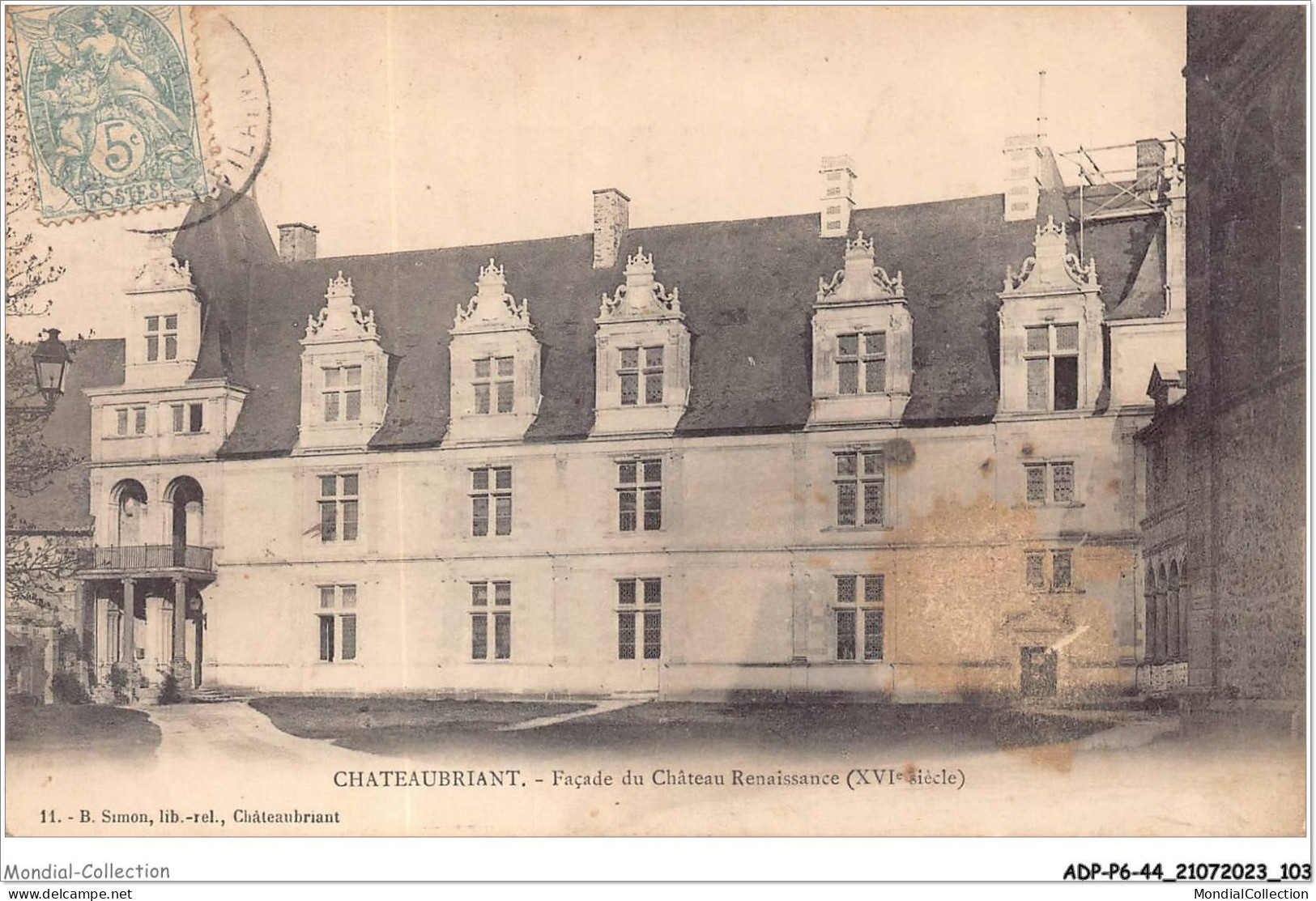 ADPP6-44-0522 - CHATEAUBRIANT - Façade Du Château Renaissance - Châteaubriant