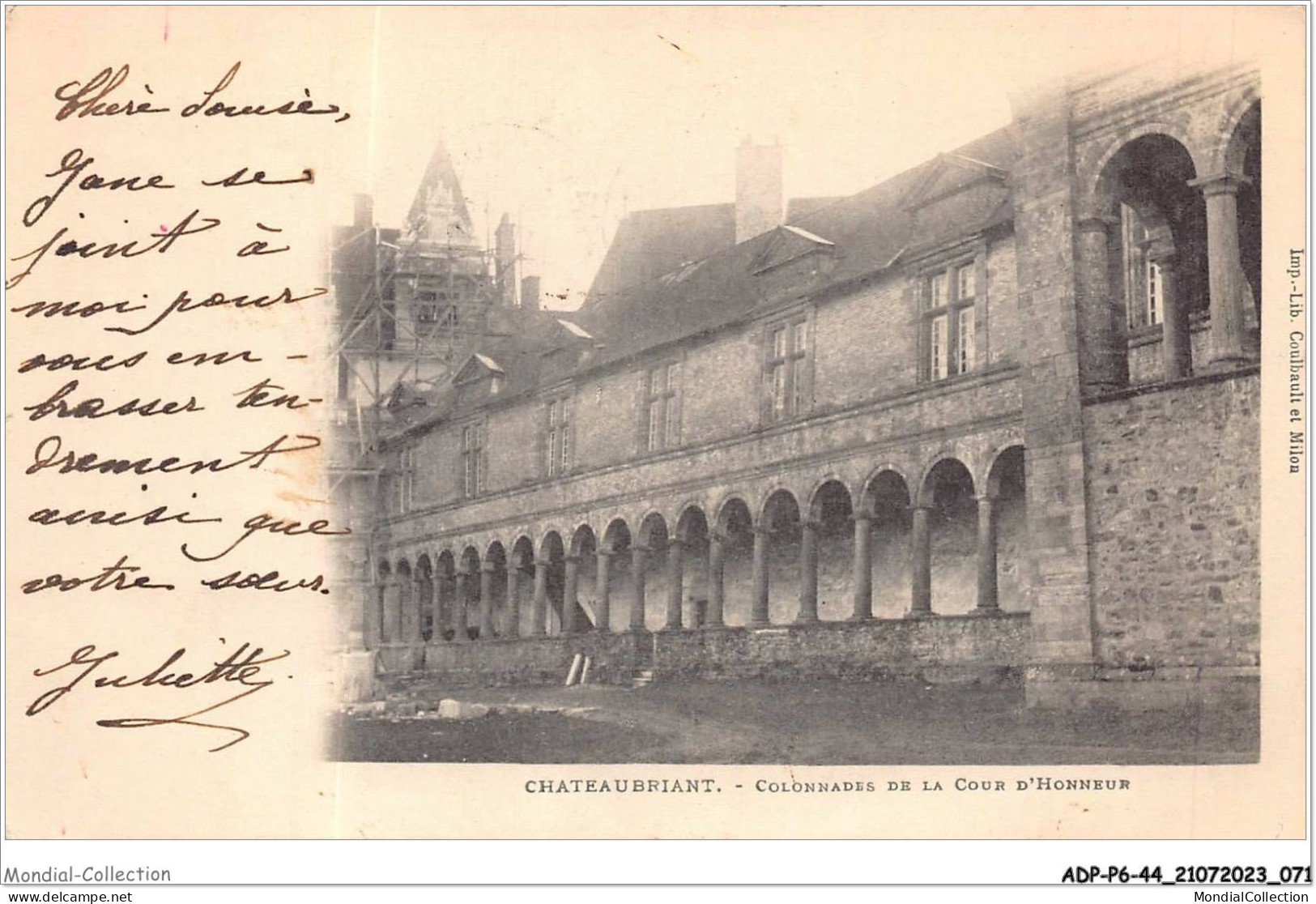 ADPP6-44-0506 - CHATEAUBRIANT - Colonnade De La Cour D'honneur - Châteaubriant