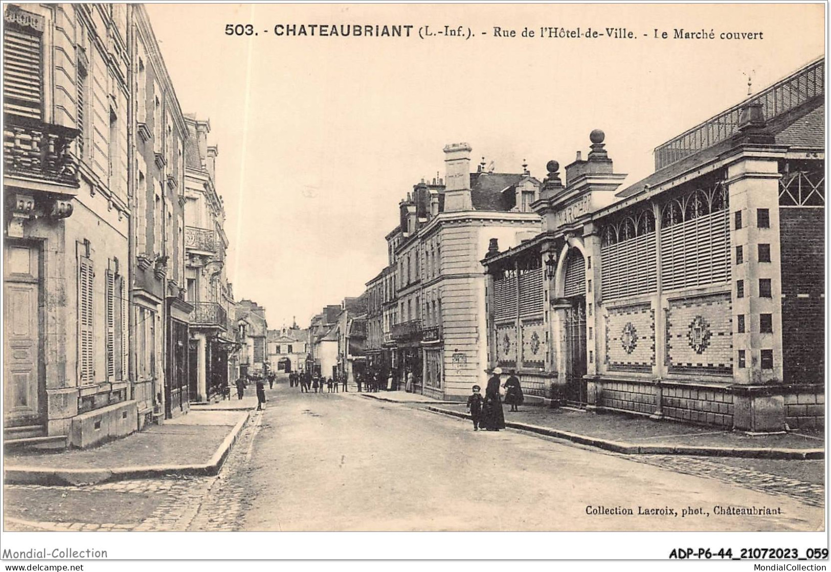 ADPP6-44-0500 - CHATEAUBRIANT - Rue De L'hôtel De Ville - Le Marché Couvert - Châteaubriant