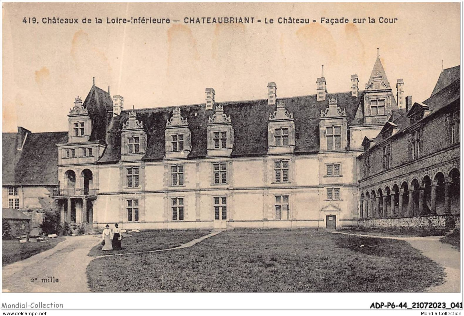 ADPP6-44-0491 - CHATEAUBRIANT - Le Château - Façade Sur La Cour - Châteaubriant