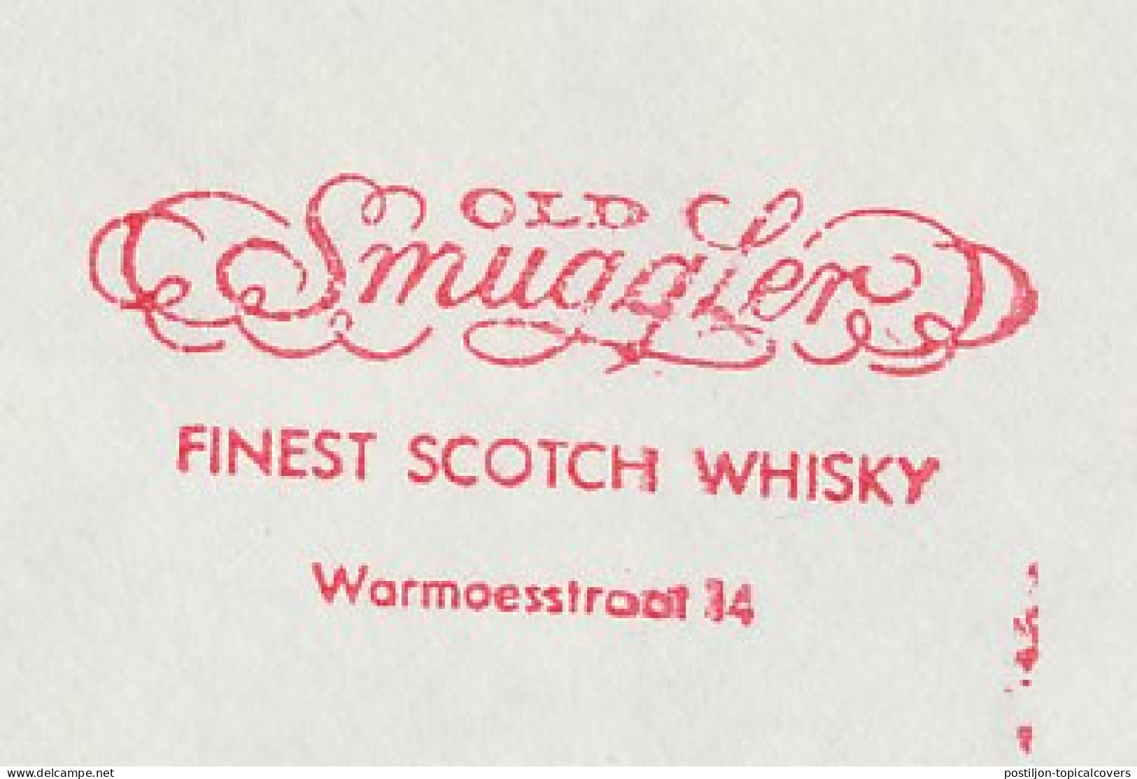 Meter Cover Netherlands 1965 Alcohol - Old Smuggler Finest Scotch Whisky - Vinos Y Alcoholes