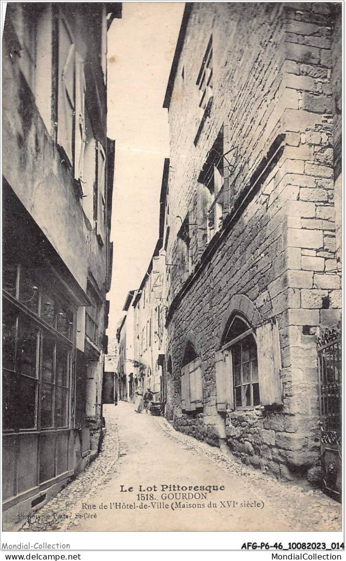 AFGP6-46-0468 - GOURDON - Rue De L'hôtel-de-ville  - Gourdon