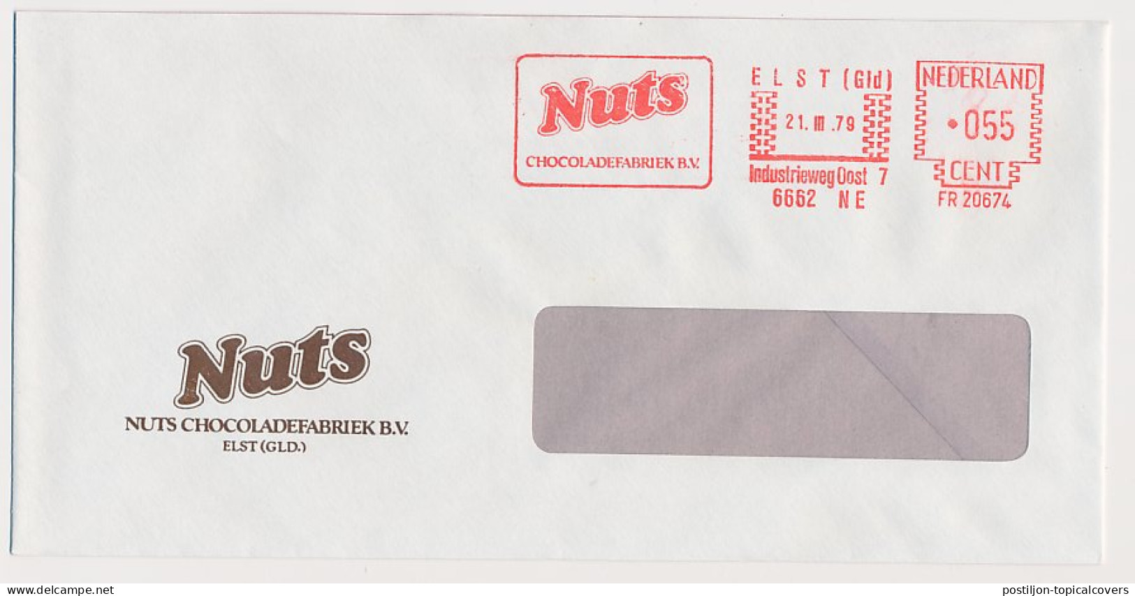 Meter Cover Netherlands 1979 Nuts - Chocolate - Elst - Frutas