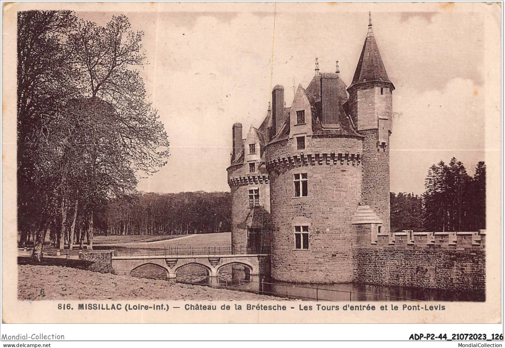 ADPP2-44-0157 - MISSILLAC - Château De La Brétesche - Les Tours Entrée Et Le Pont-lévis - Missillac