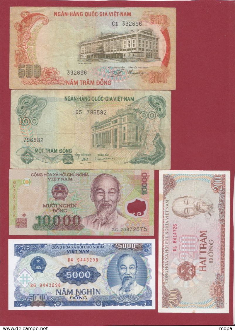 Viêt-Nam 9 Billets--5 En UNC Et 4  Dans L 'état - Vietnam