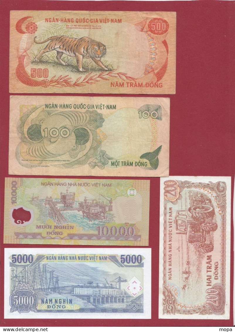 Viêt-Nam 9 Billets--5 En UNC Et 4  Dans L 'état - Vietnam