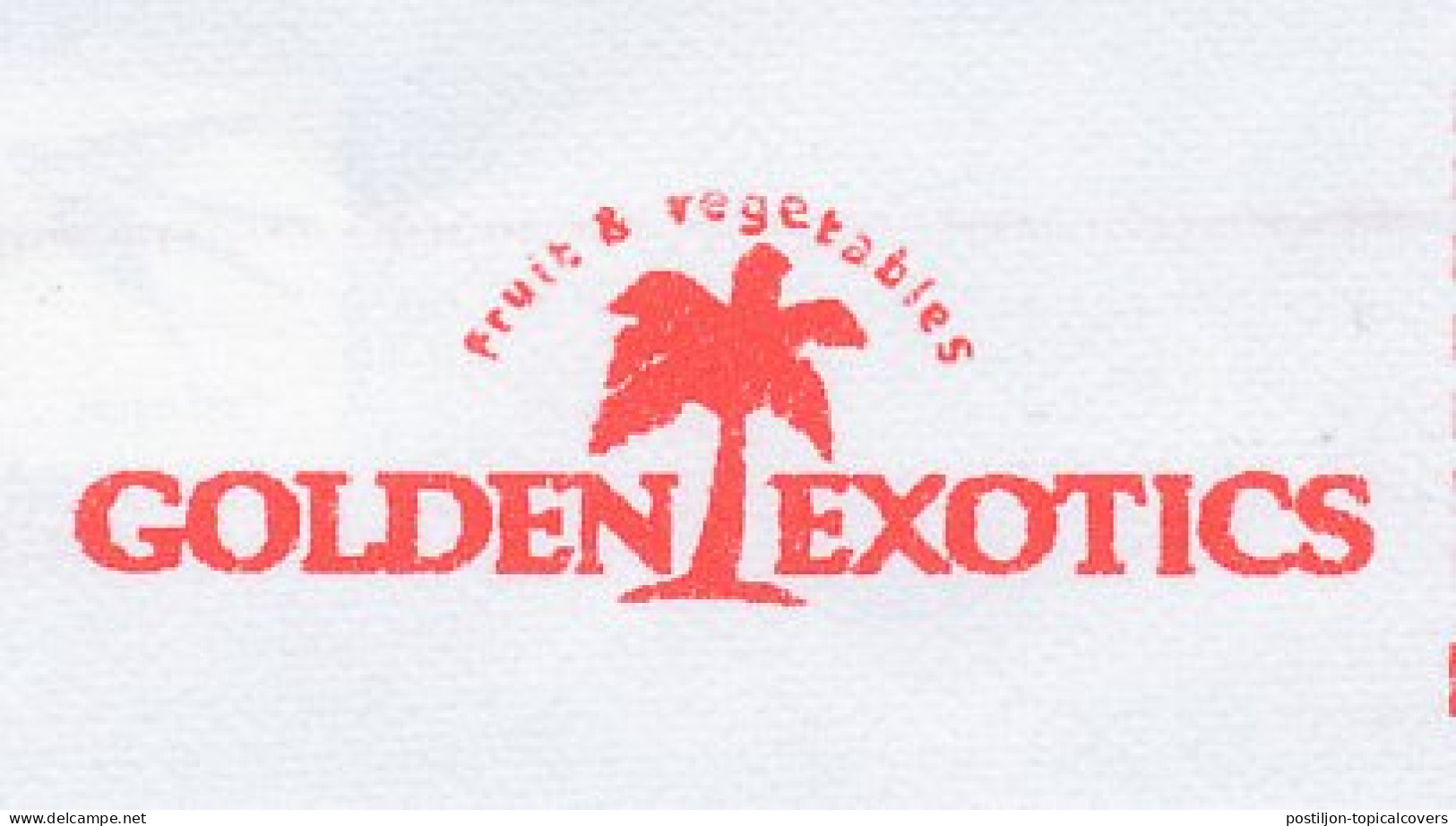 Meter Cut Netherlands 2001 Palm Tree - Fruit - Vegetables - Golden Exotics - Arbres