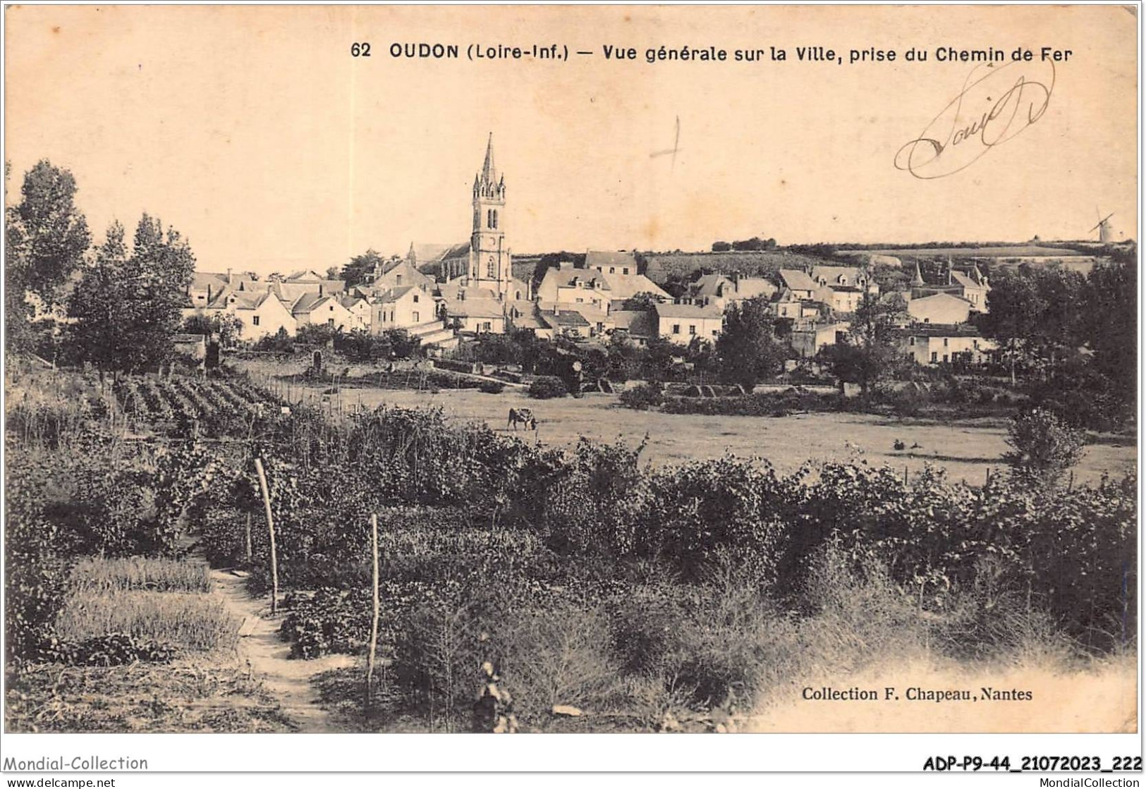 ADPP9-44-0874 - OUDON - Vue Générale Sur La Ville Prise Du Chemin De Fer - Oudon