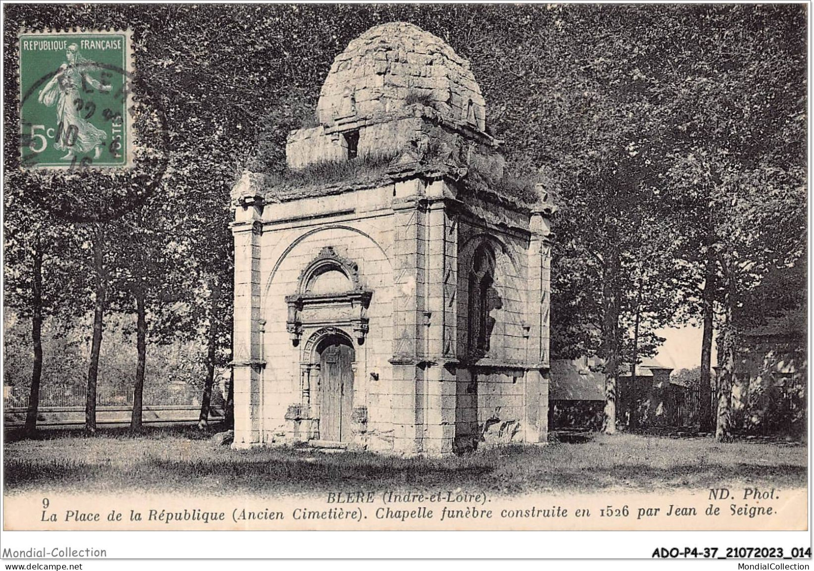 ADOP4-37-0309 - BLERE - La Place De La République  - Bléré