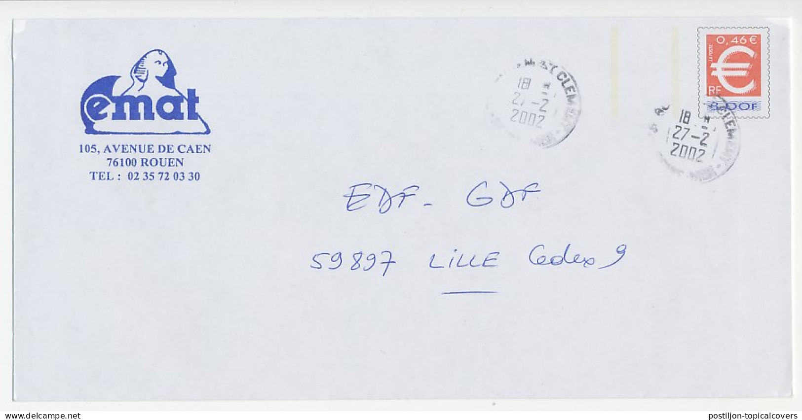 Postal Stationery / PAP France 2002 Sphinx - Egiptología